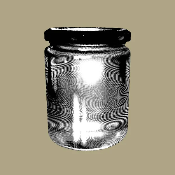 图上刻有蜂蜜的雕刻瓶 蜂蜜罐的真实写实的例证 高质量的例证 — 图库照片