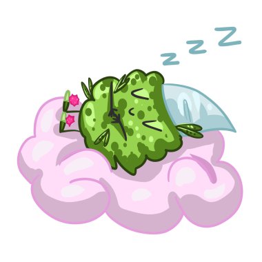 Cute marijuana. The character is cute Marijuhanna. Vector flat illustration. Vector illustration
