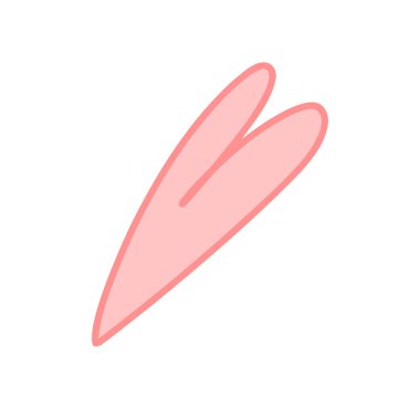 Pink heart. flat illustration. Valentine day vector EPS10. Vector illustration