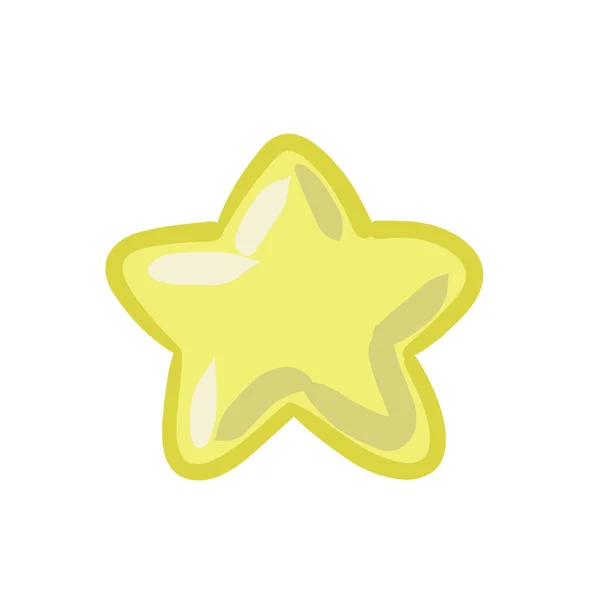 Vector Estrella Amarilla Icono Asterisco Ilustración Vectorial Ilustración Vectorial — Vector de stock