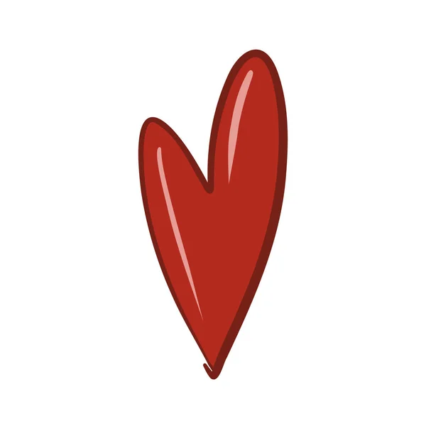 Red Heart Flat Illustration Valentine Day Vector Eps10 Vector Illustration — Stockvektor