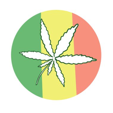 Kenevir konileri. Marihuana Şubesi, Tıbbi Otun Vektör İllüstrasyonu. Vektör illüstrasyonu