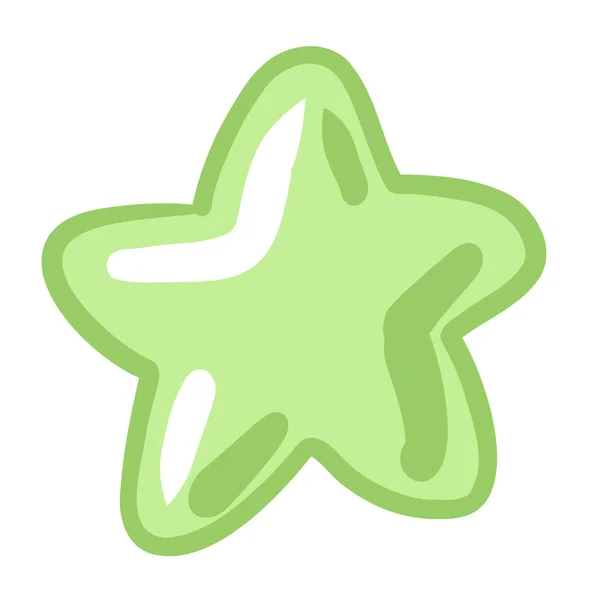 Vector Estrela Verde Ícone Asterisco Ilustração Vetorial Ilustração Vetorial — Vetor de Stock