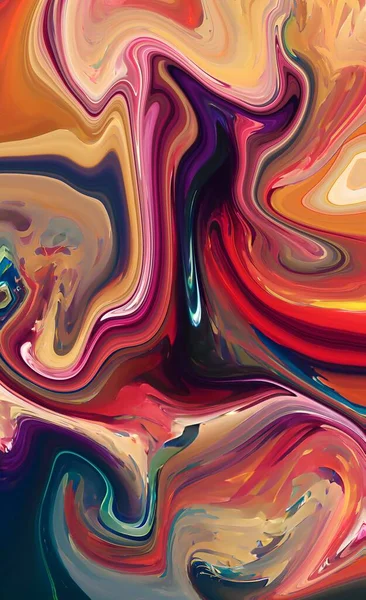 Искусство Флюидов Масло Акрил Цветной Разноцветный Фон Высокое Качество Иллюстрации — стоковое фото