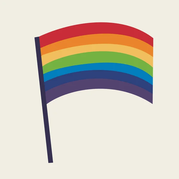Tęczowa Flaga Lgbtq Pride Ilustracja Wektorowa Parady Pride Społeczność Lgbt — Wektor stockowy
