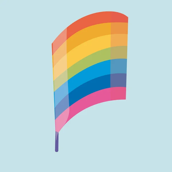 Tęczowa Flaga Lgbtq Pride Ilustracja Wektorowa Parady Pride Społeczność Lgbt — Wektor stockowy