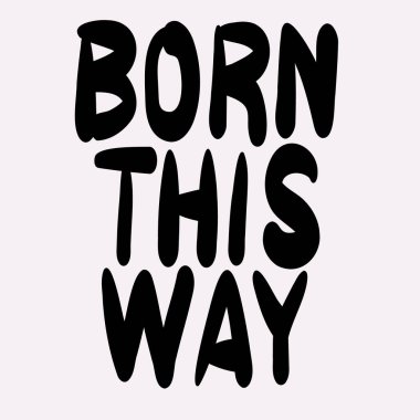 Bu şekilde doğan gökkuşağı renkli bir yazıt. Gurur için vektör illüstrasyonu. Vektör illüstrasyonu