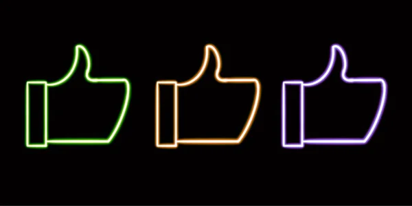 Wie Neon Symbol Glühende Desktop Symbol Neon Aufkleber Heand Neon — Stockfoto
