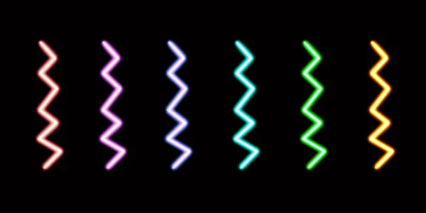 Gloeiende Streep Bureaublad Icoon Neon Linten Sticker Neon Figuur Gloeiende — Stockfoto