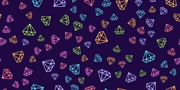 Sprankelende Diamantpatronen Gloeiende Desktop Icoon Neon Sticker Neon Figuur Gloeiende — Stockfoto
