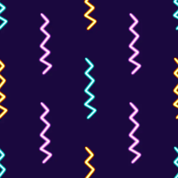 Seamless Pattern Glowing Stripe Desktop Icon Neon Ribbons Sticker Neon — Stock Photo, Image