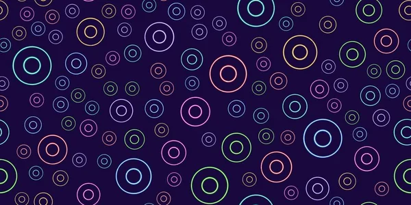 Naadloos Patroon Cirkel Vorm Frame Gloeiende Desktop Icoon Neon Sticker — Stockfoto