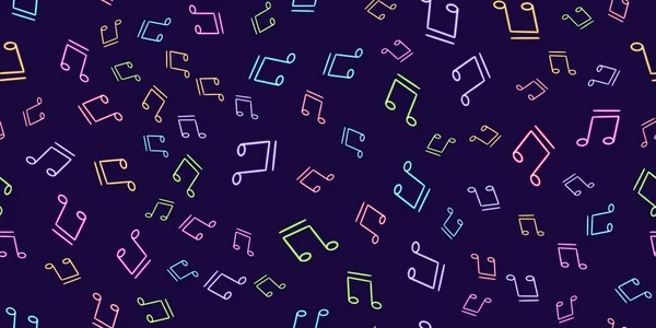 Seamless Pattern Notes Sounds Music Glowing Desktop Icon Neon Sticker — Stock Photo, Image