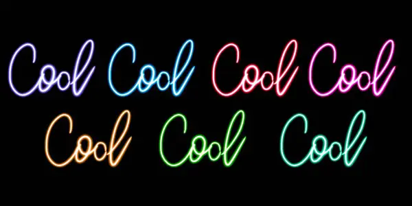 set text cool glowing desktop icon, neon text cool sticker, neon figure, glowing figure, neon geometrical figures . High quality illustration