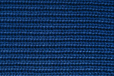 Süveter dokusu arka planı. Mavi örülmüş doku soyut arkaplan