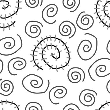 Yuvarlak çizgilerin kusursuz soyut deseni. Vektör hisse senedi illüstrasyonu E10.