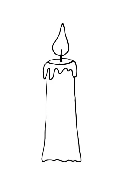 白色背景上的蜡烛图标 — 图库矢量图片