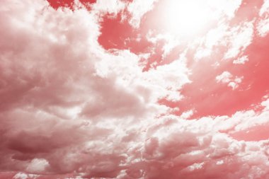 Clouds in red sky at daytime  clipart