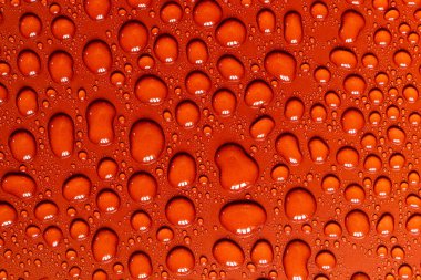 Kopyalama alanı için damlacıkları olan kırmızı ıslak arkaplan 