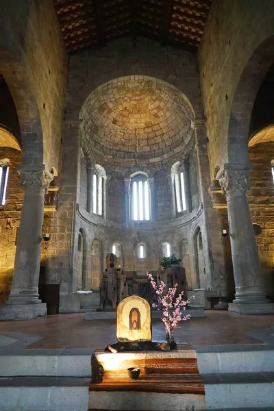 Interior Igreja Paroquial San Pietro Romena Toscana Itália — Fotografia de Stock