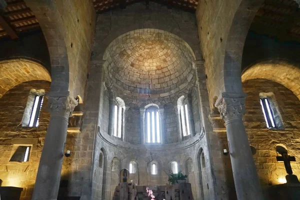 Interior Iglesia Parroquial San Pietro Romena Toscana Italia — Foto de Stock