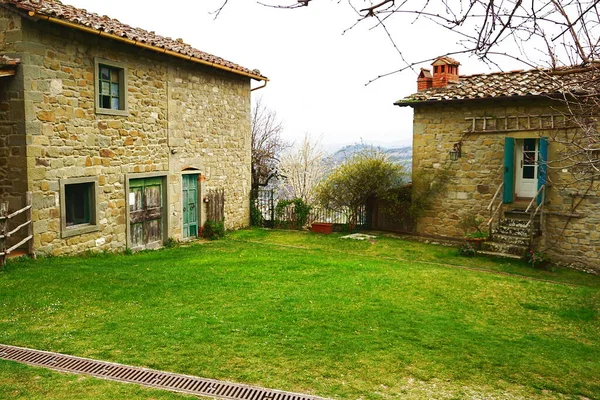Desa Kastil Porciano Munisipalitas Pratovecchio Stia Toscana Italia — Stok Foto