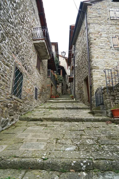 Glimpse Ancient Village Quota Poppi Τοσκάνη Ιταλία — Φωτογραφία Αρχείου
