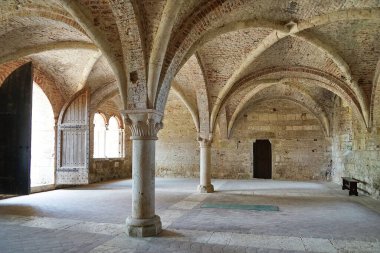 Chapter room of the Abbey of San Galgano, Tuscany, Italy