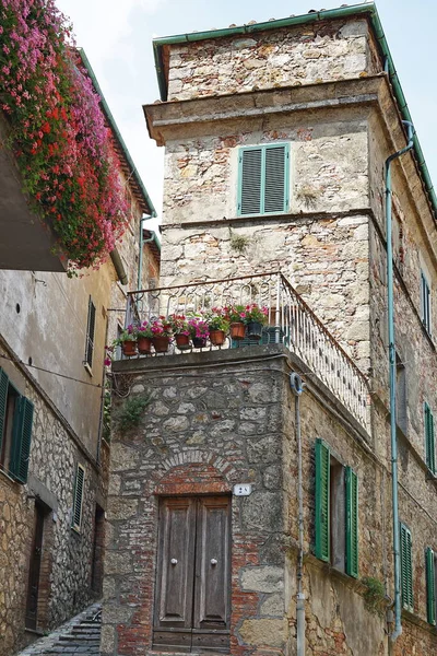 Shin Centro Histórico Antiga Aldeia Chiusdino Toscana Itália — Fotografia de Stock