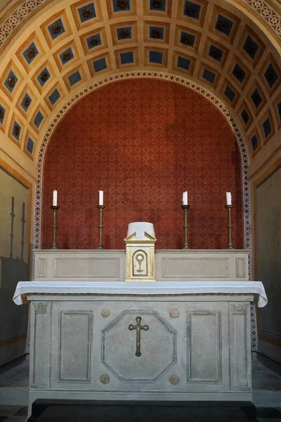 Interior Iglesia San Martino Chiusdino Toscana Italia — Foto de Stock