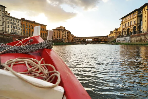 Ponte Vecchio Floransa Toskana Talya Daki Arno Nehri Nde Bir — Stok fotoğraf