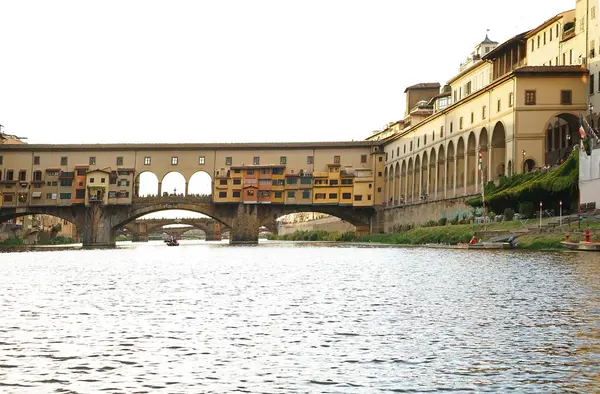 Ponte Vecchio Floransa Toskana Talya Daki Arno Nehri Nde Bir — Stok fotoğraf
