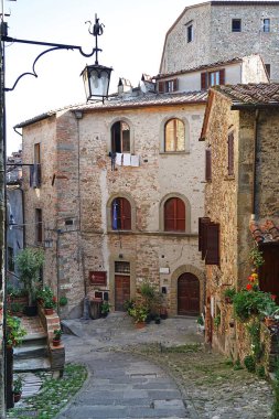 Ortaçağ 'ın eski Anghiari, Toskana, İtalya' sına bir göz atalım.