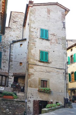 Ortaçağ 'ın eski Anghiari, Toskana, İtalya' sına bir göz atalım.