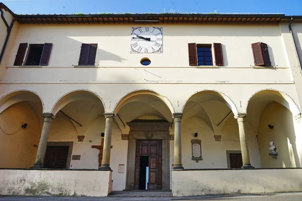Фасад Церкви Креста Господня Ангиари Тоскана Италия — стоковое фото