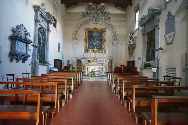 Interior Igreja Cruz Anghiari Toscana Itália — Fotografia de Stock