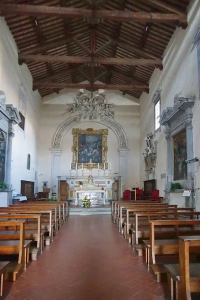Interior Igreja Cruz Anghiari Toscana Itália — Fotografia de Stock