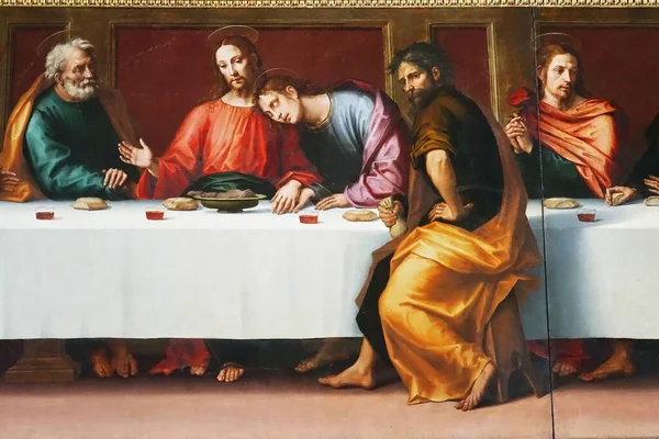 Fresco Representing Last Supper Church Santa Maria Delle Grazie Anghiari — Stock Photo, Image