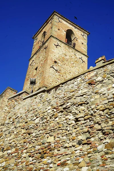 Campano Torre Relógio Anghiari Toscana Itália — Fotografia de Stock