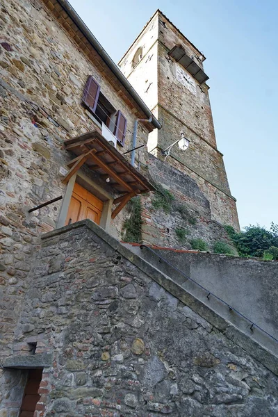 Часовая Башня Кампано Ангиари Тоскана Италия — стоковое фото