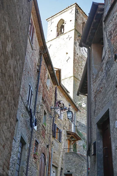Widok Średniowiecznego Starego Miasta Anghiari Toskania Włochy — Zdjęcie stockowe