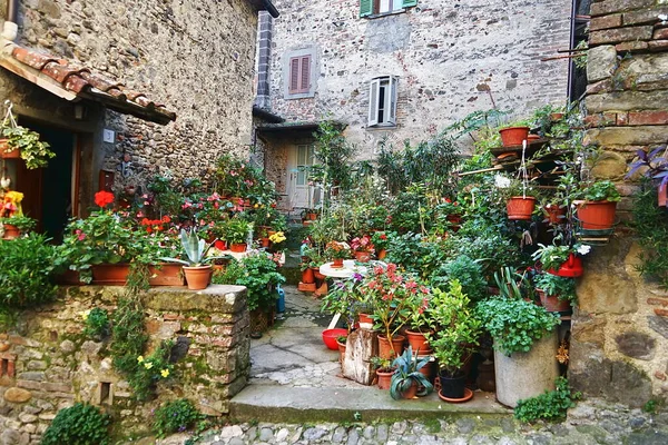 Glimp Van Middeleeuwse Oude Stad Anghiari Toscane Italië — Stockfoto