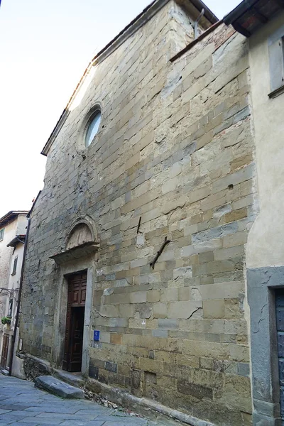 Парафіяльна Церква Сан Бартоломео Середньовічному Старому Місті Ангіарі Тоскана Італія — стокове фото