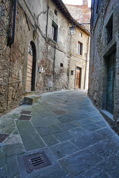 Vislumbre Cidade Velha Medieval Anghiari Toscana Itália — Fotografia de Stock