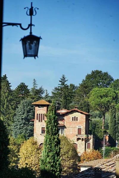 Palacio Con Torre Anghiari Toscana Italia —  Fotos de Stock