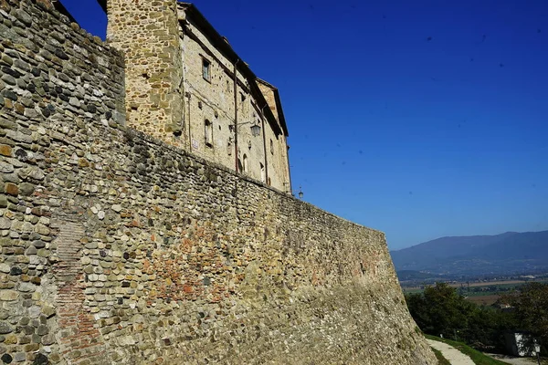 Starożytne Średniowieczne Mury Anghiari Toskania Włochy — Zdjęcie stockowe