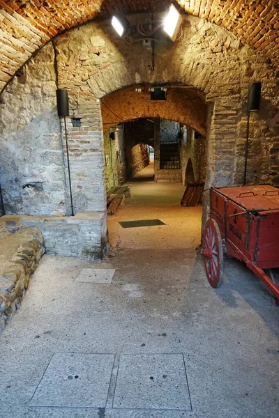 Passeggiata Pattuglia Nell Antico Borgo Medievale Anghiari Toscana — Foto Stock