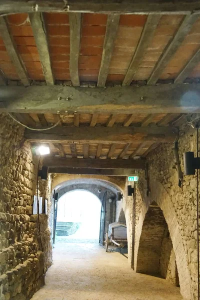 Talya Nın Toskana Anghiari Antik Ortaçağ Köyünde Devriye Geçidi — Stok fotoğraf