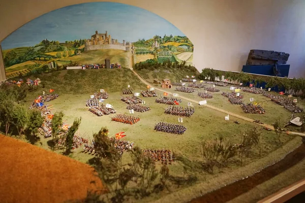 Plastische Rekonstruktion Der Schlacht Von Anghiari Toskana Italien — Stockfoto