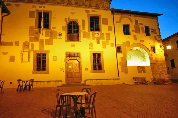 Palais Pretorio Vicario Soir Anghiari Toscane Italie — Photo